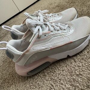 Nike Air Max Women's White and Purple Sneakers